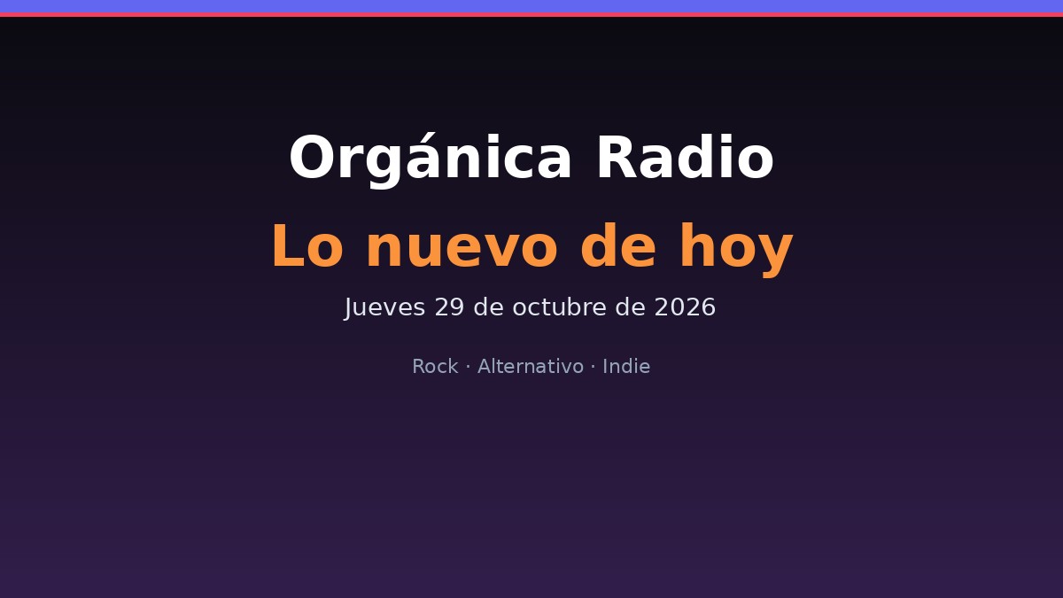 Lo nuevo de hoy — Jueves 29 de octubre de 2026